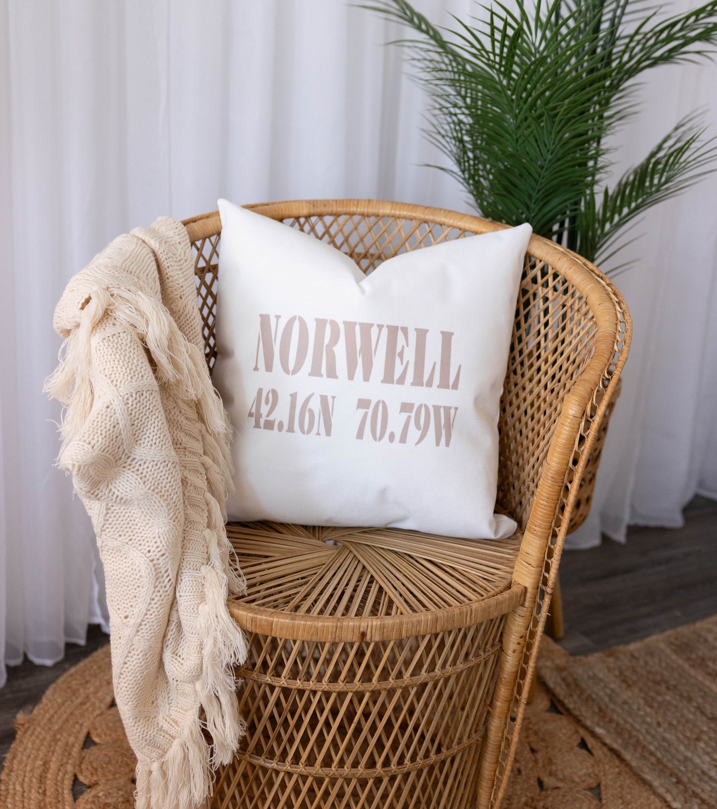 Custom Town Coordinate Pillow (Cover Only)