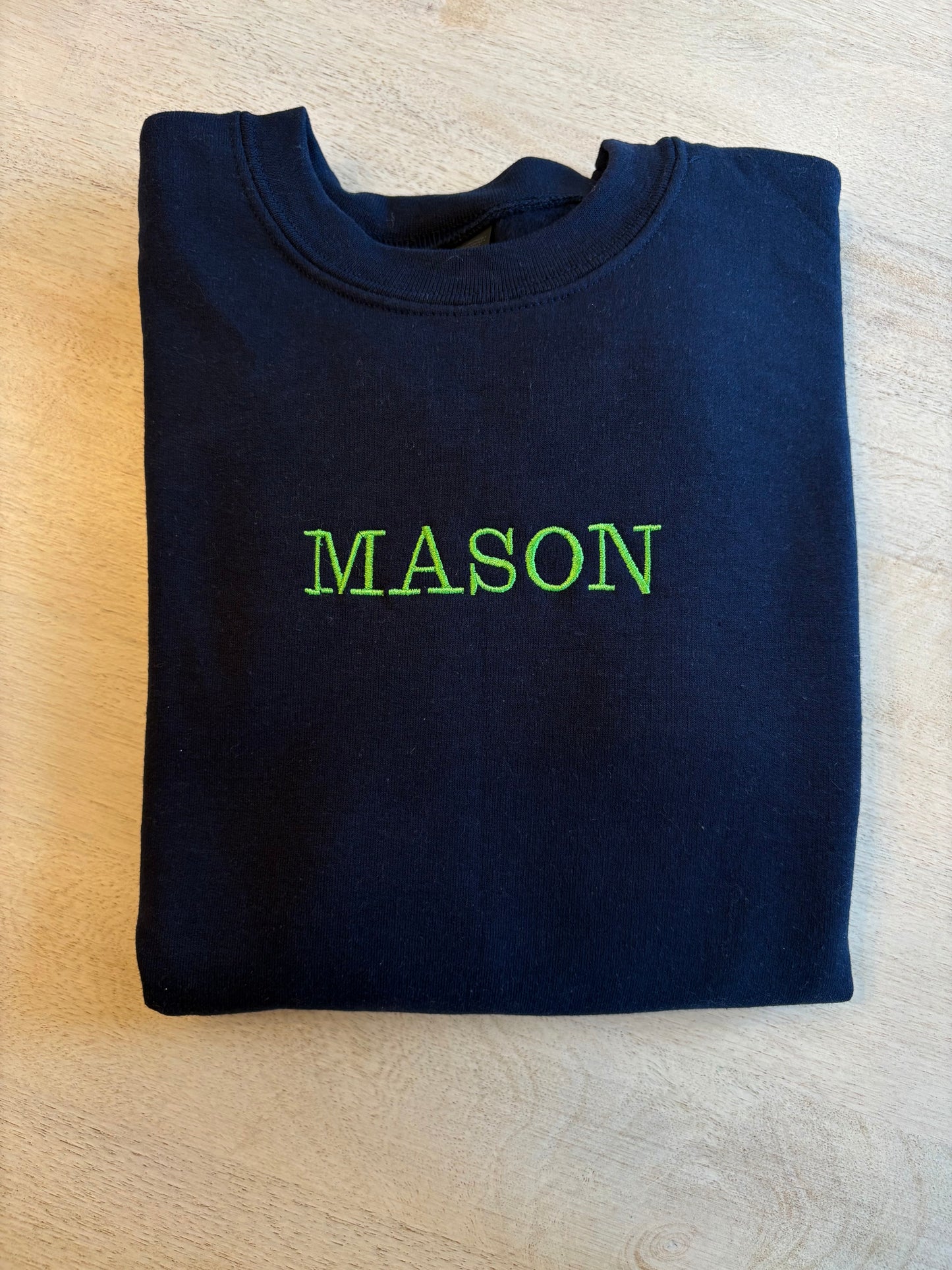Youth Embroidered Name Sweatshirt