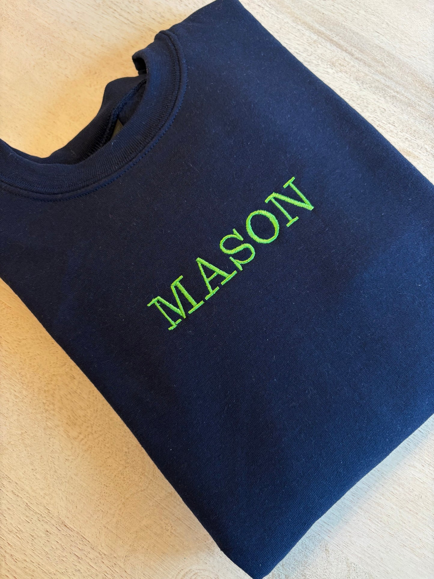 Youth Embroidered Name Sweatshirt